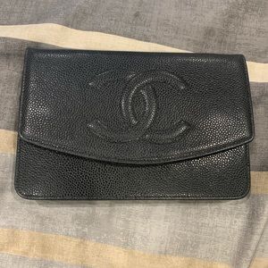 Chanel Gold Chain Wallet Crossbody with GHW